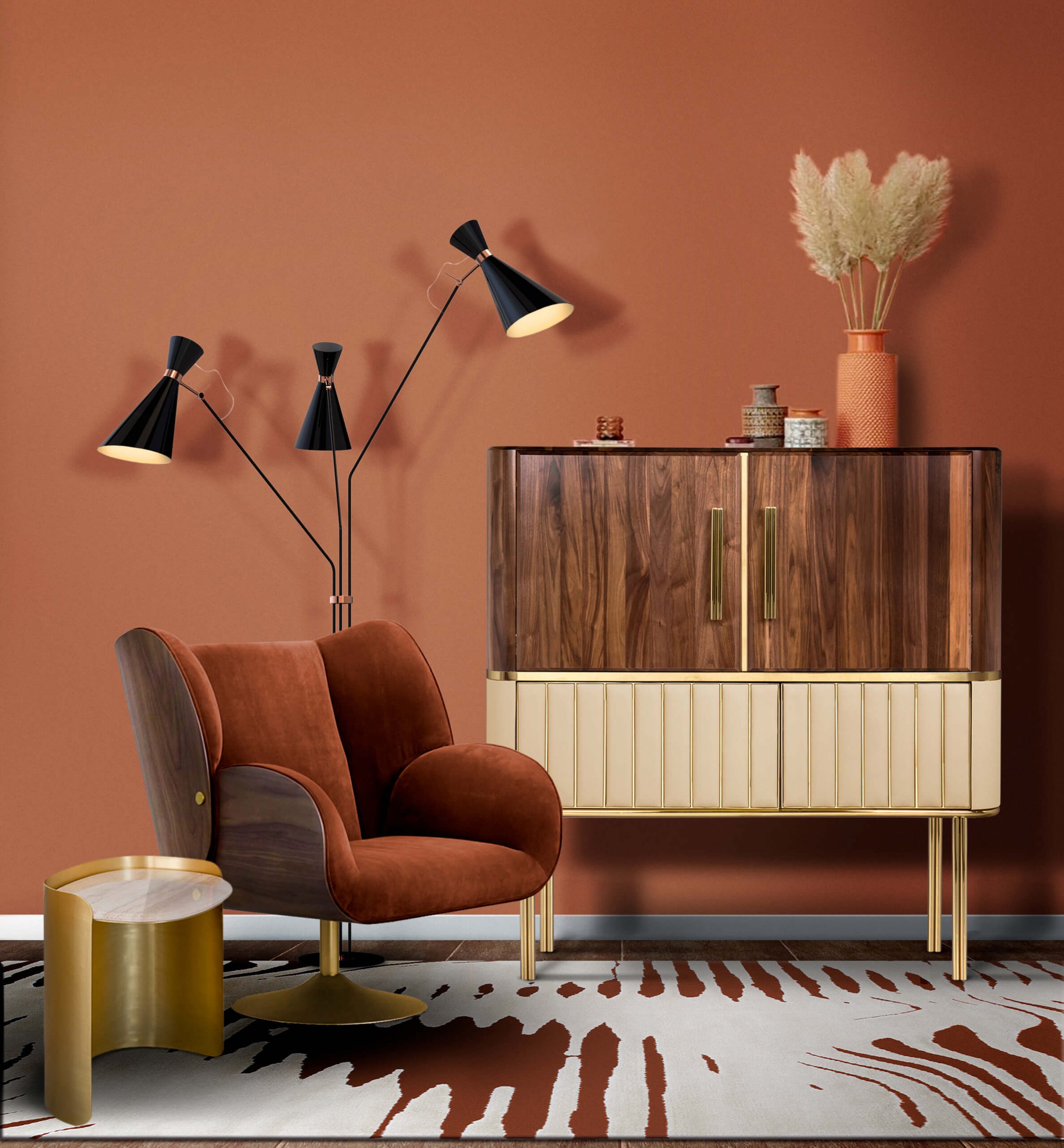 A LOVELY CORNER IN SHADES OF ORANGE