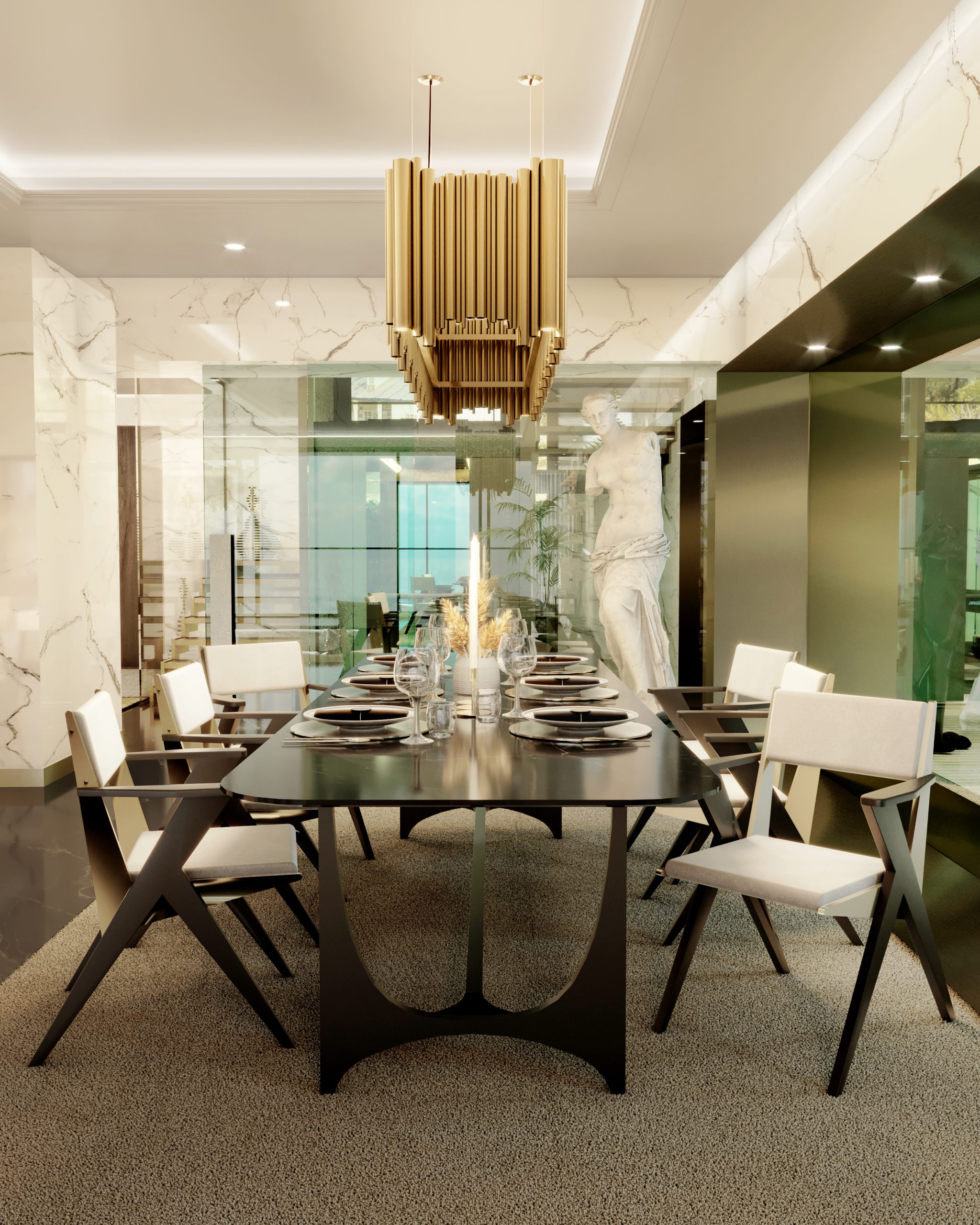 LUXURY DINING ROOM SPACE IN SAINT TROPEZ