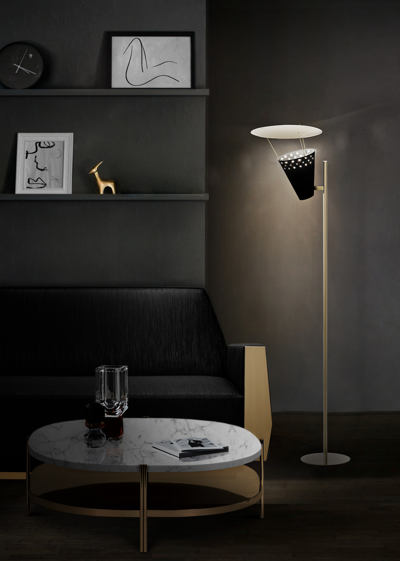 DARK LIVING ROOM INSPIRATION