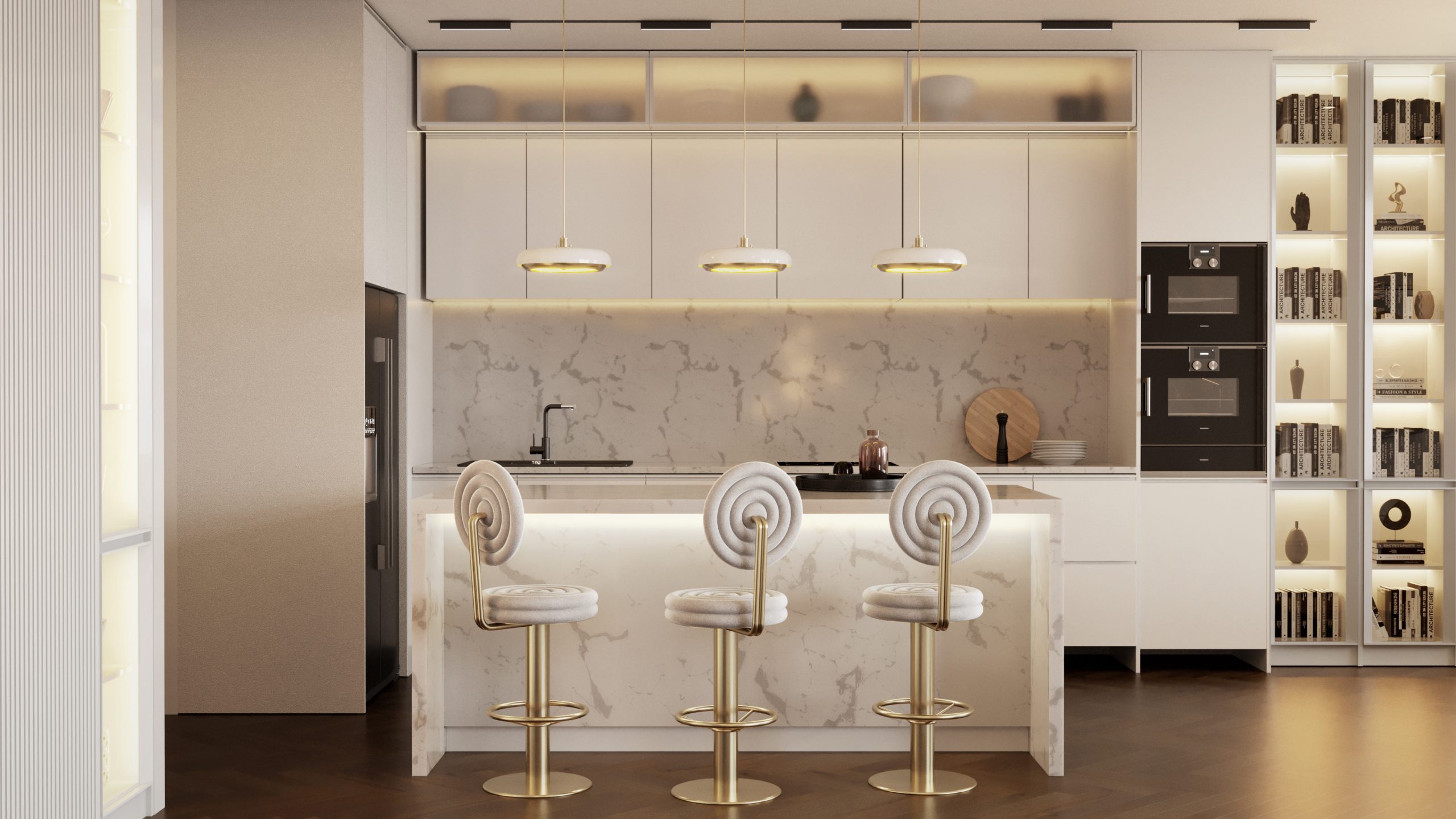 BURLESQUE KITCHEN DESIGN WITH NEW BAR CHAIR